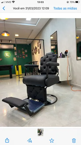 Poltrona Barber Pro Capitonê Premium Reclinável - Prismec Móveis -  Indústria & Comércio