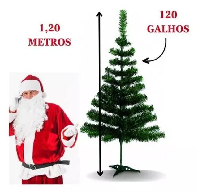 Árvore de Natal 1,80 M 450 Galhos com Pisca Pisca 127v