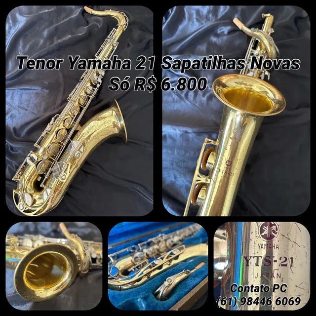 Sax Tenor Yamaha 21 Vintage da década de 70 REVISADO/SAPATILHAS NOVAS
