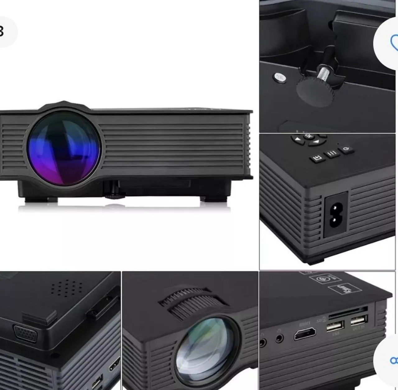 Mini projetor Led 1200 lumens