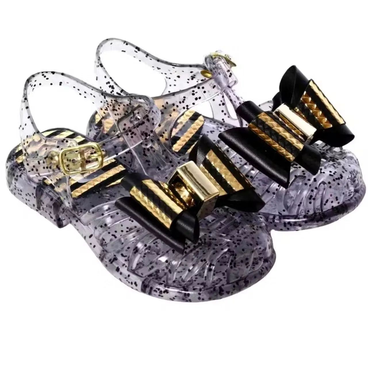 Sandália Jelly Transparente com Laço