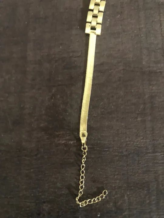 Pulseira de corrente fina em ouro 18k - Foto 2