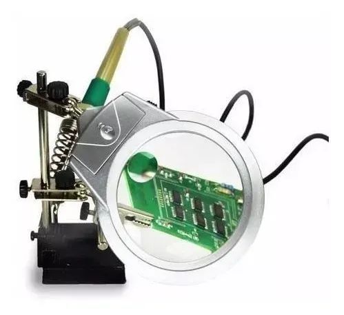 Lupa De Mesa Led Suporte Ferro Soldar 8d 5d Solver Slp-100 - Foto 3