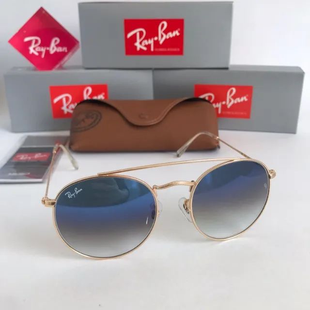 Oculos Ray ban Ponte Dupla Blue lentes de cristal - Foto 3