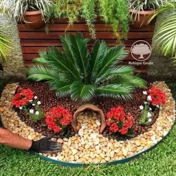 Jardim zen com plantas e pedras - Foto 6