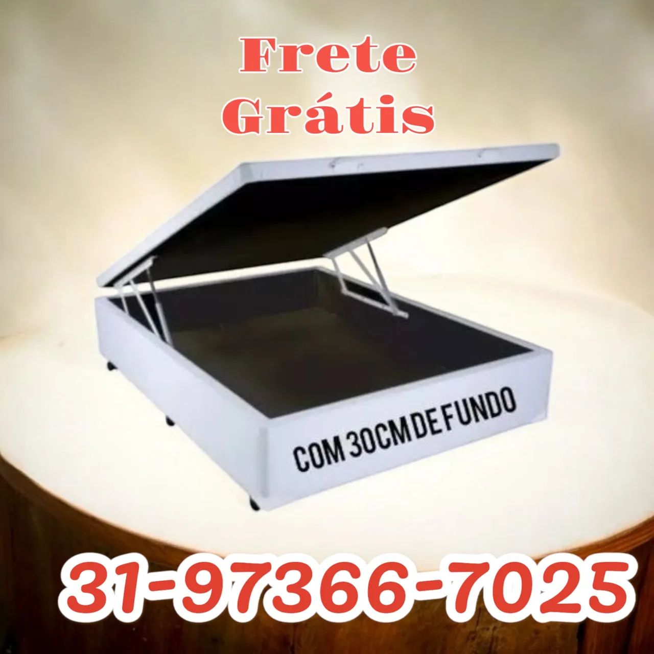 BASE BOX BAÚ CASAL CORANO BRANCO / BLINDADO / NOVOS