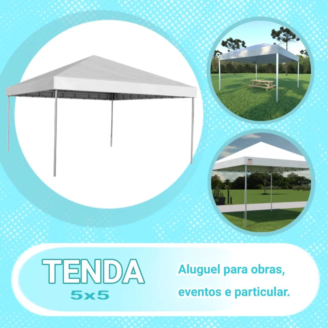 Aluguel de tendas 4x4 e 5x5