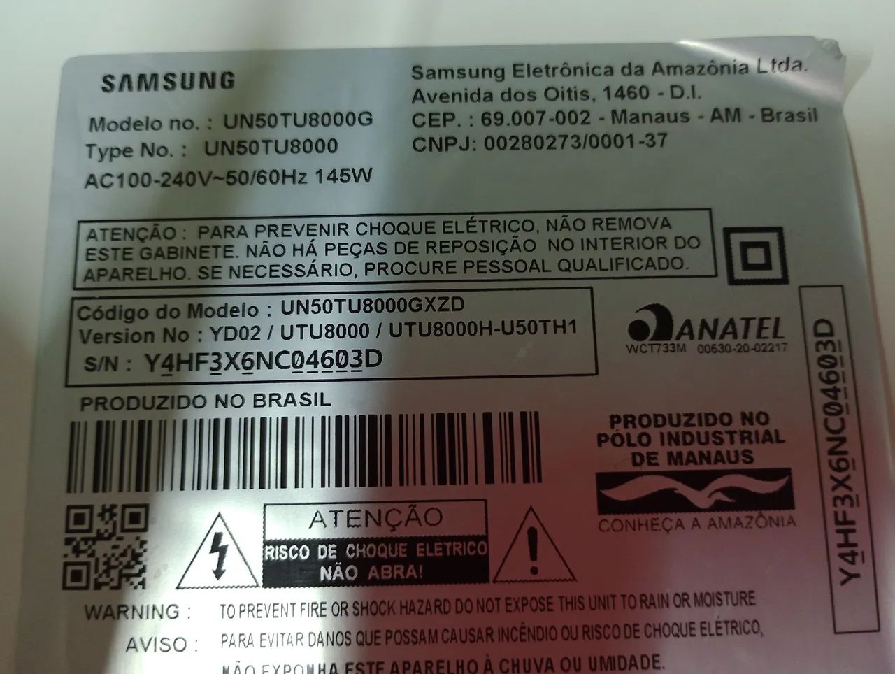 Placa fonte TV50" SAMSUNG UN50TU8000G - Foto 2