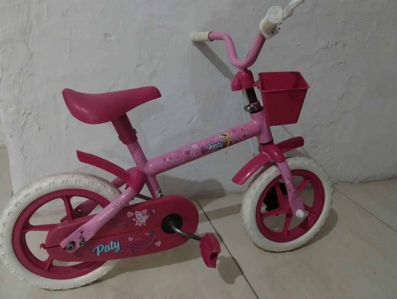 Bicicleta Infantil Rosa Patty Aro 12 ( Tem rodinhas)