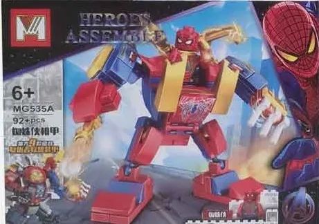 Lego Heroi Assemblemg535a 90 / 91 Pçs Homem Aranha