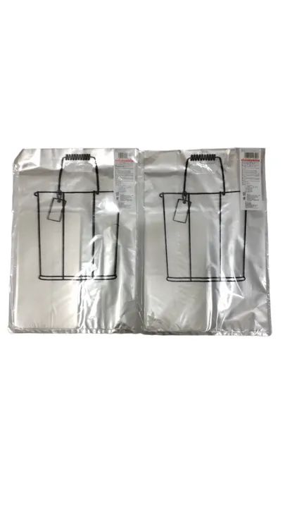 Kit com 2 sacolas transparentes de mão Daiso
