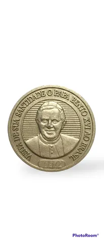 Coleção completa 3 medalhas antigas visita do Papa em Aparecida - SP