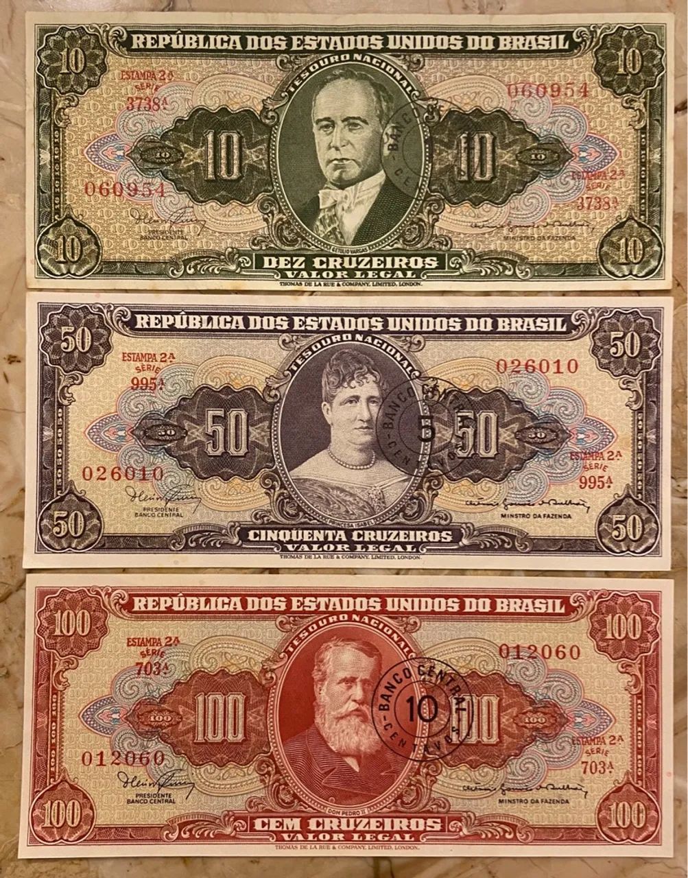 3 cédulas antigas FE