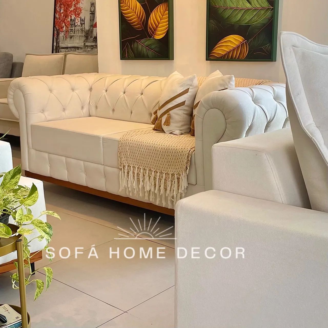 Sofá Chesterfield Luxuoso para sua Sala