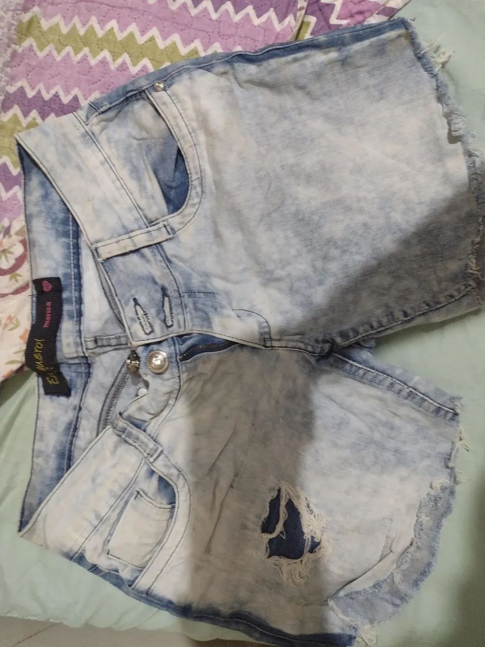 Short Jeans Destroyed Feminino