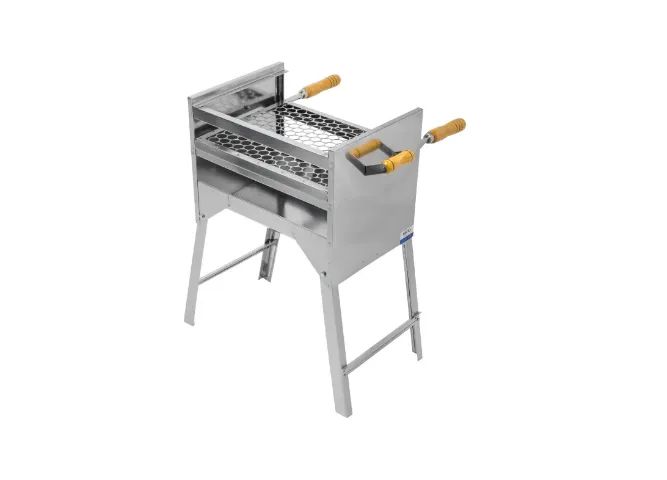 Churrasqueira Portátil em Aço Inox  40 x 28 - Foto 2