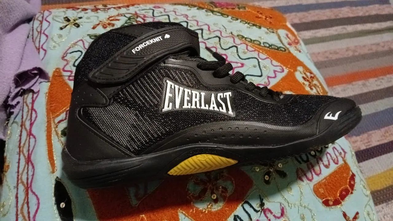 Tênis Everlast Forceknit 4 Preto e Amarelo Tam 41.  - Foto 6