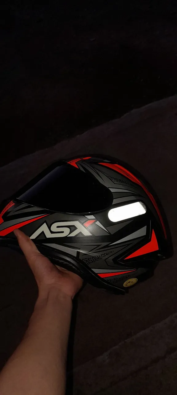 Capacete ASX draken vector vermelho