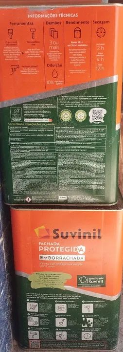 Tinta Acrílica Suvinil Fachada Protegida Emborrachada 16L - Foto 2
