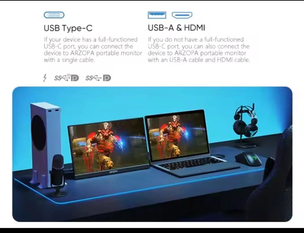 Monitor Portátil Arzopa Z1FC 16.1 Polegadas 144Hz 100 por cento sRGB - Foto 4