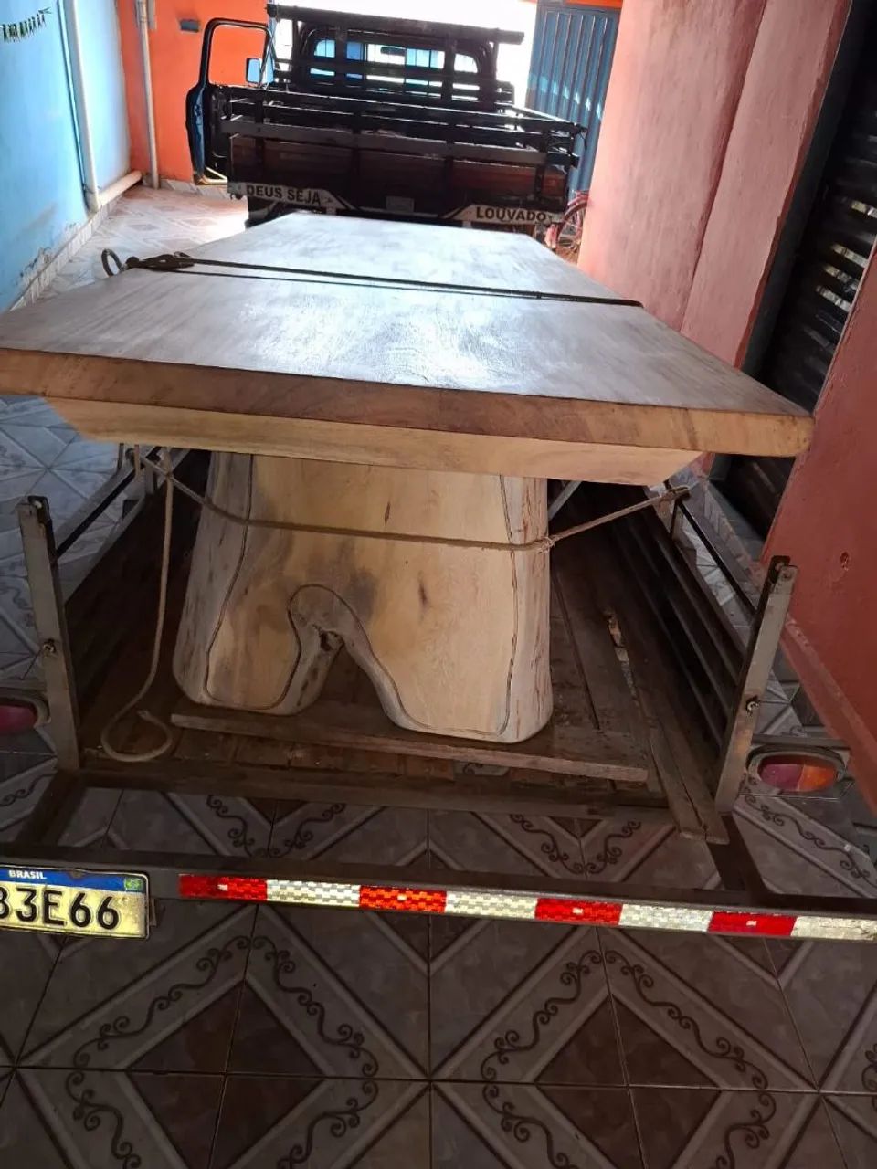 Mesa de 3 metros 3.000 Angelim pedra  - Foto 4