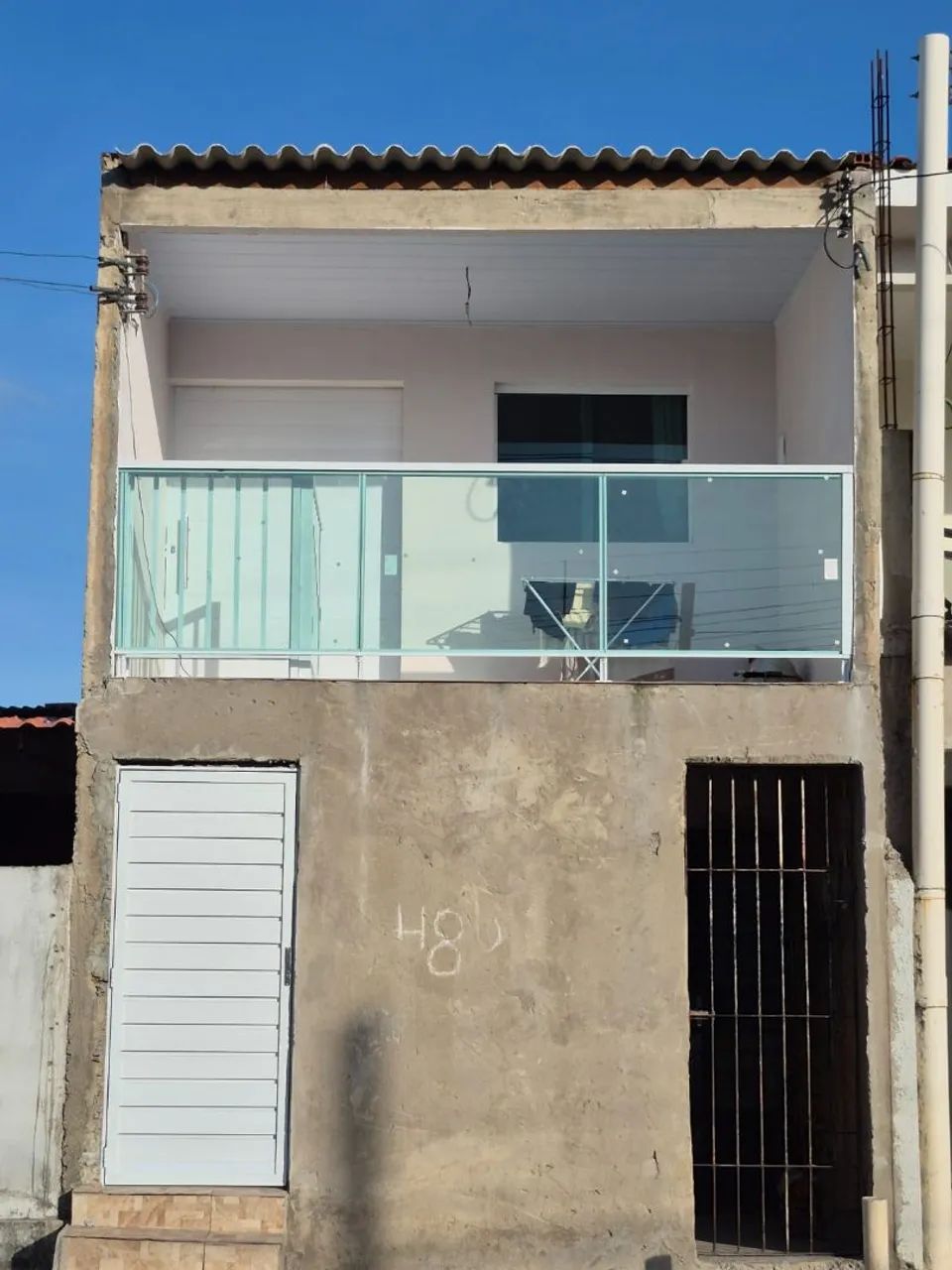 Guarda corpo de vidro e alumínio 