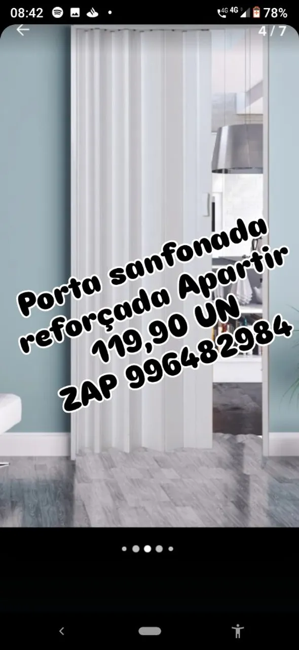 Porta Sanfonada Reforçada a Partir de R$119,90
