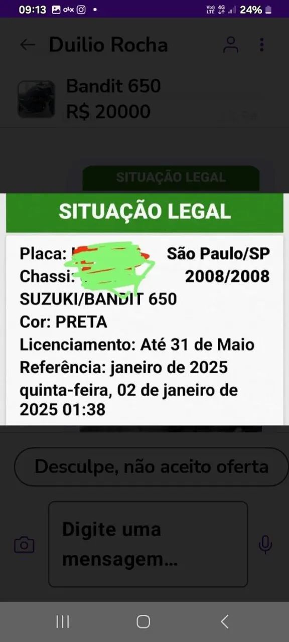 Bandit 650 ótimo estado  - Foto 5