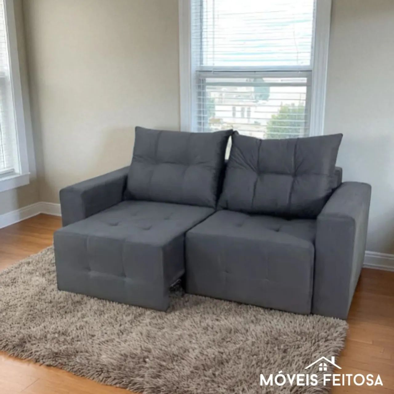 Sofá Mini Texas Retrátil 1,40m - Foto 2