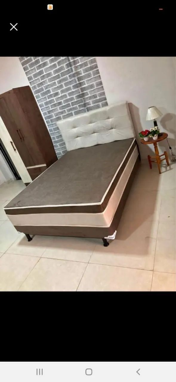 Cama Box Casal Vermelha com Detalhes Brancos - Foto 5