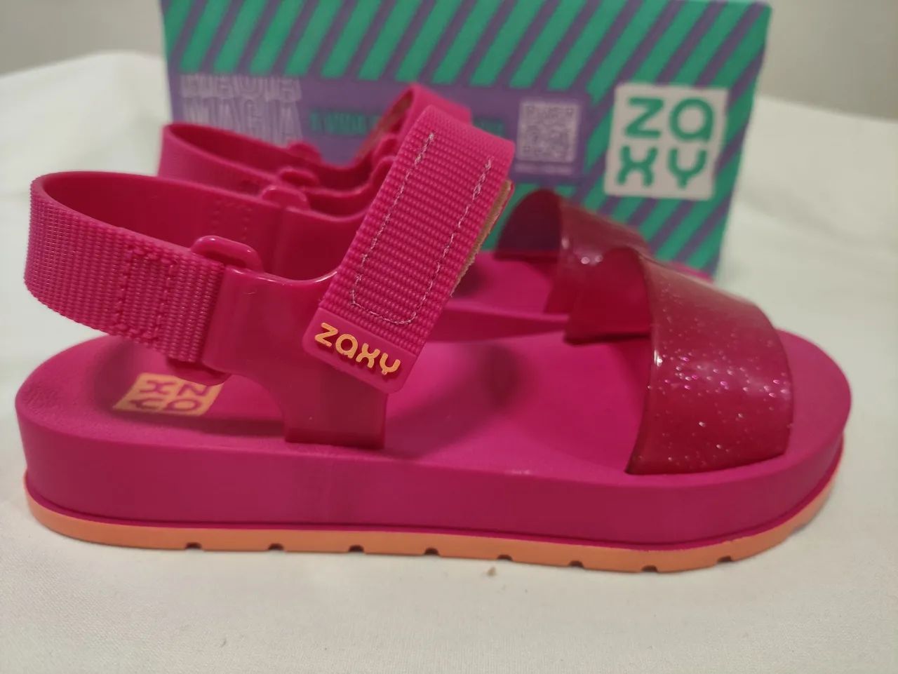 Sandália Papete Infantil Grendene Zaxy Way Menina - Rosa - Foto 5