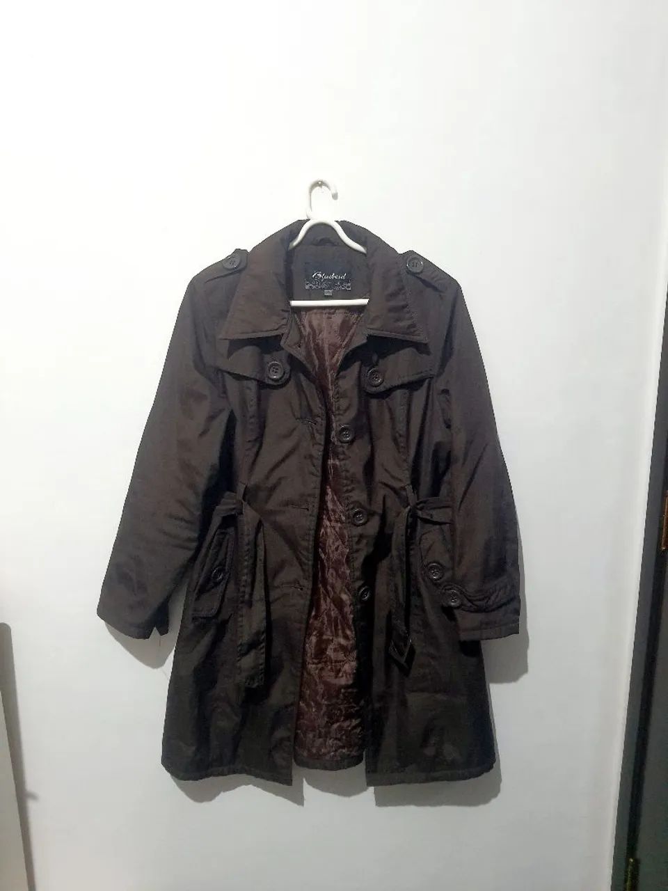 Casaco Trench Coat Marrom 