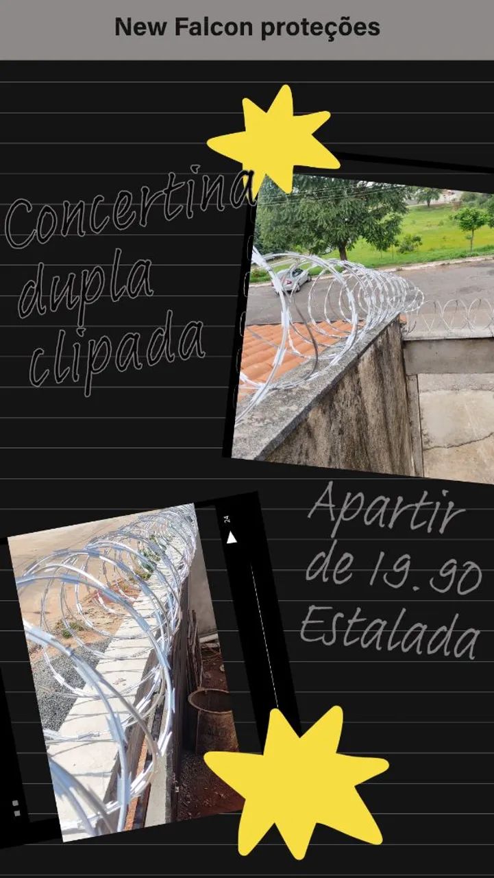 Concertinas dupla culpada de 45 cm e 30 cm galvanizado com acabamento galvalume  - Foto 2