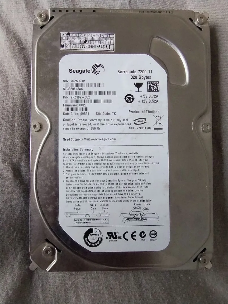 HD Seagate Barracuda 7200.11 320GB