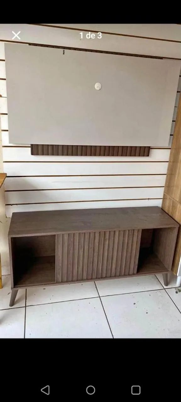 Painel Com Rack Málaga Para TV Ate 43 Polegadas Na Promoção. Entrega É Montagem Grátis  - Foto 3