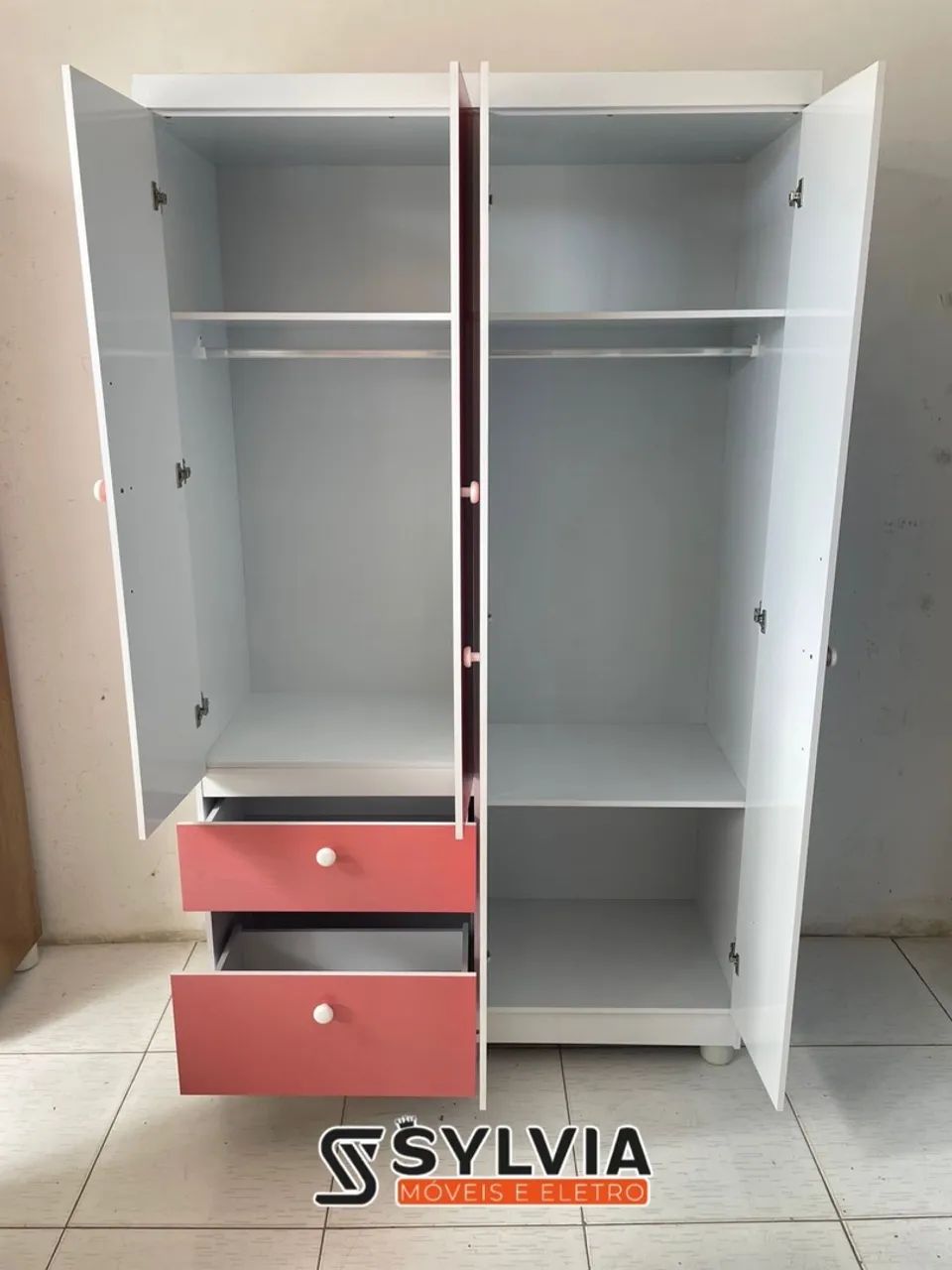 ROUPEIRO 4 PORTAS E 2 GAVETAS MDF DE PROMOÇÃO  - Foto 5