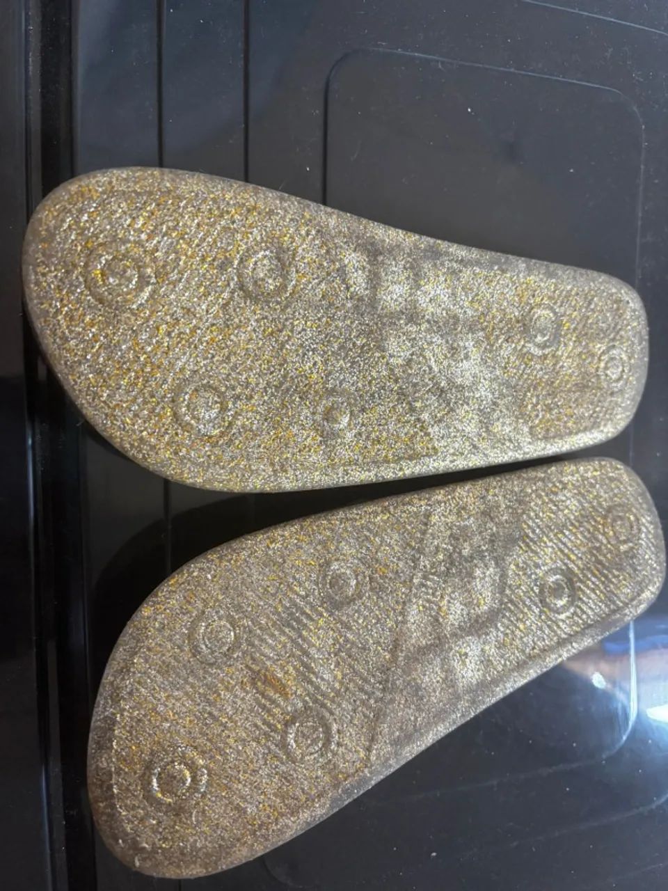 melissa beach slide com glittet dourado - Foto 5