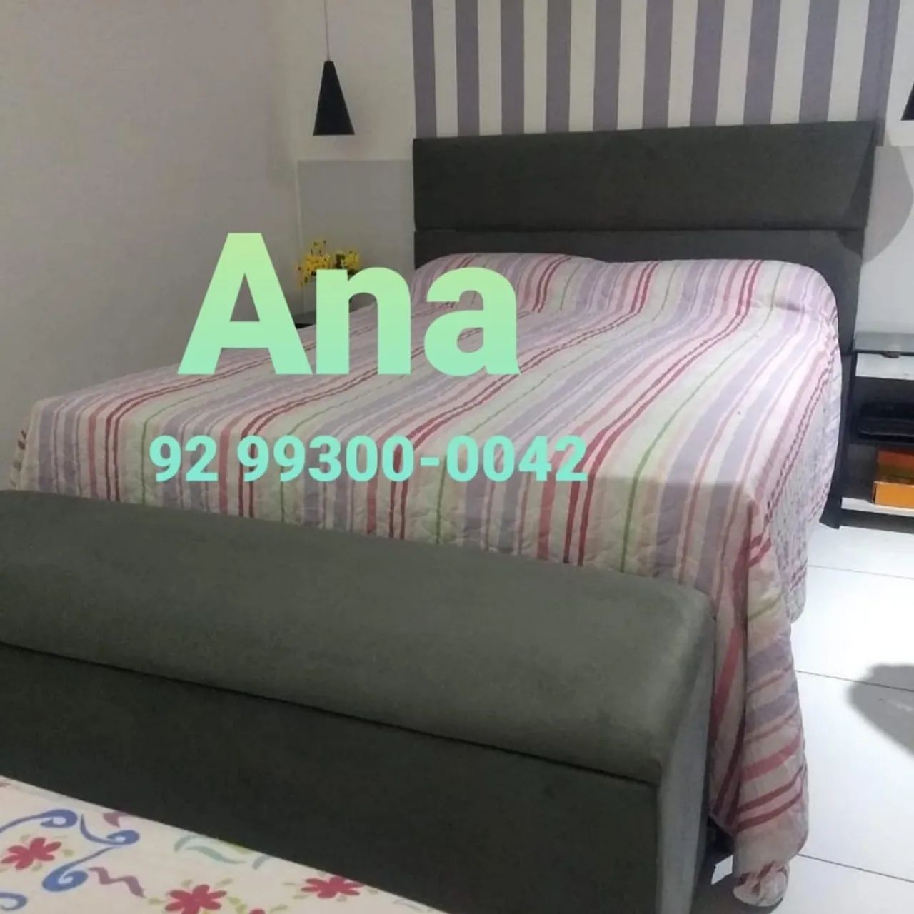 Cabeceira de Cama Estofada com Detalhes - Foto 3