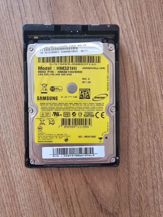 Hd externo samsung 320GB criado com case - Foto 2