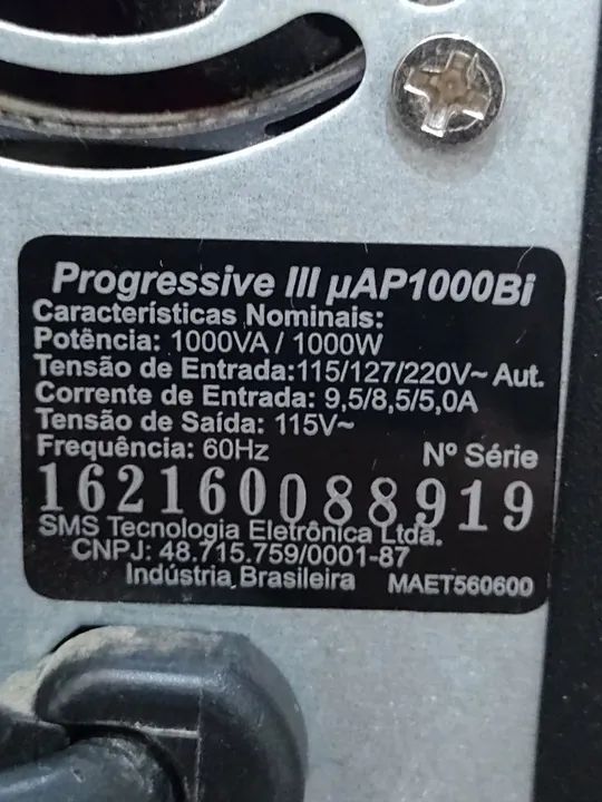 Estabilizador SMS Progressive III 1000VA - Foto 3