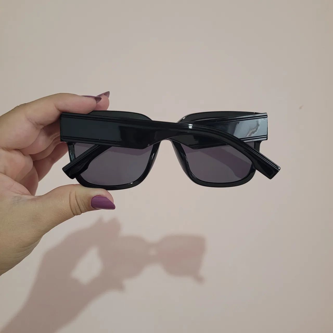 Óculos de sol feminino quadrado preto novo - Foto 2