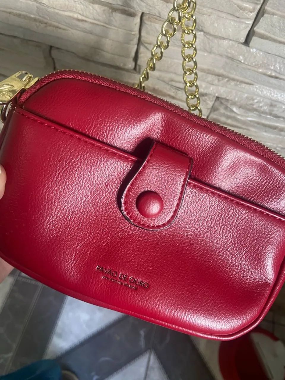 BOLSA COURO PAVAO DE OURO - Foto 3