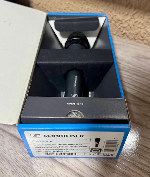 Microfone Vocal Sennheiser e 835 S - Novo na caixa - Foto 5