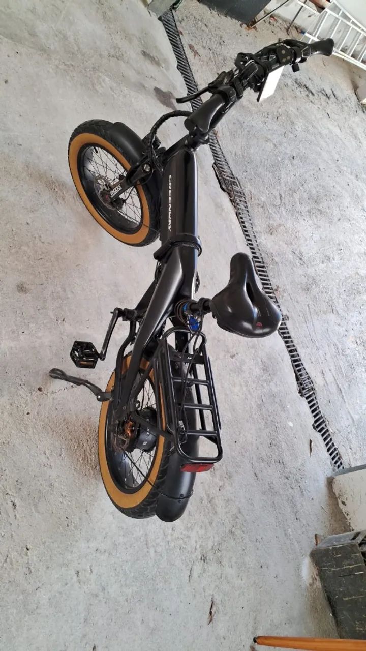 Bicicleta elétrica dobrável Greenway 750w - no preto - Foto 2