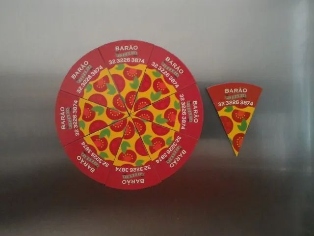 ÍMÃS DE GELADEIRA FORMATO PIZZA - Foto 3