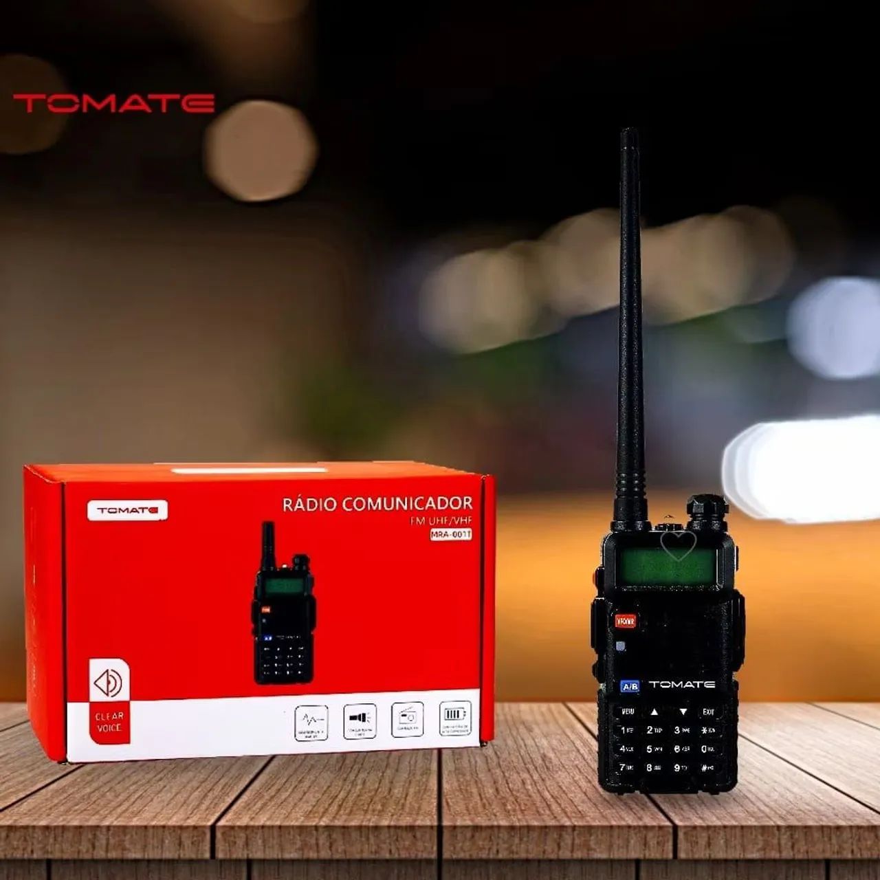 Rádio Comunicador HT Homologado Anatel Dual Band Tomate MRA001T nota fiscal - Foto 3