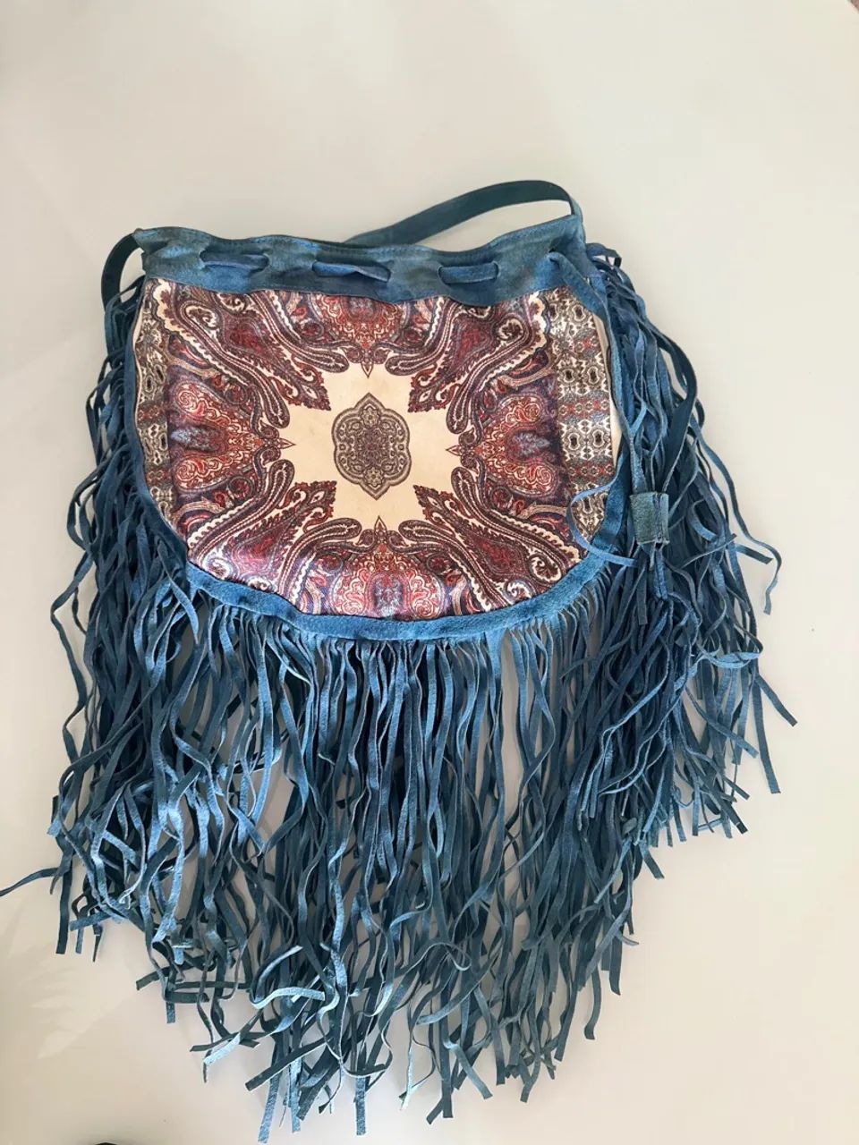 Bolsa Farm Lenço bolsa de franjas  - Foto 3