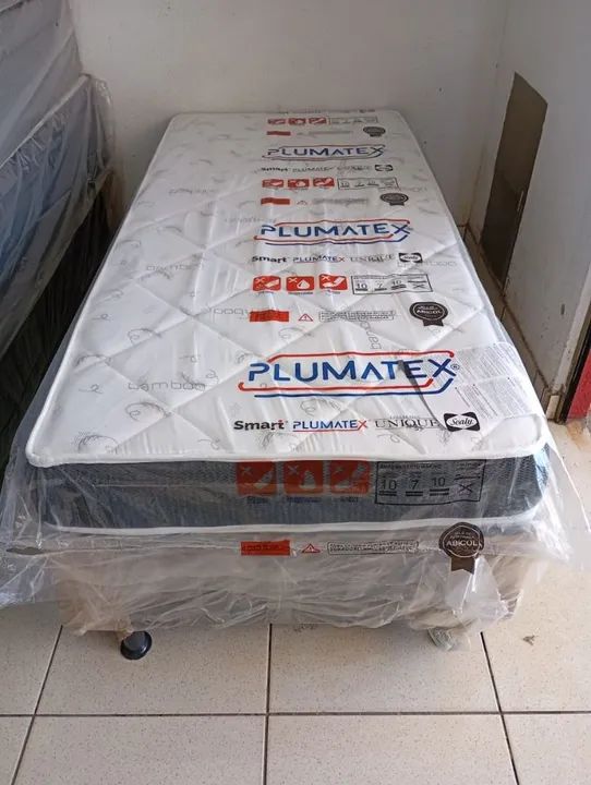 Cama box solteiro base mais colchão d 33 17 cm  - Foto 3
