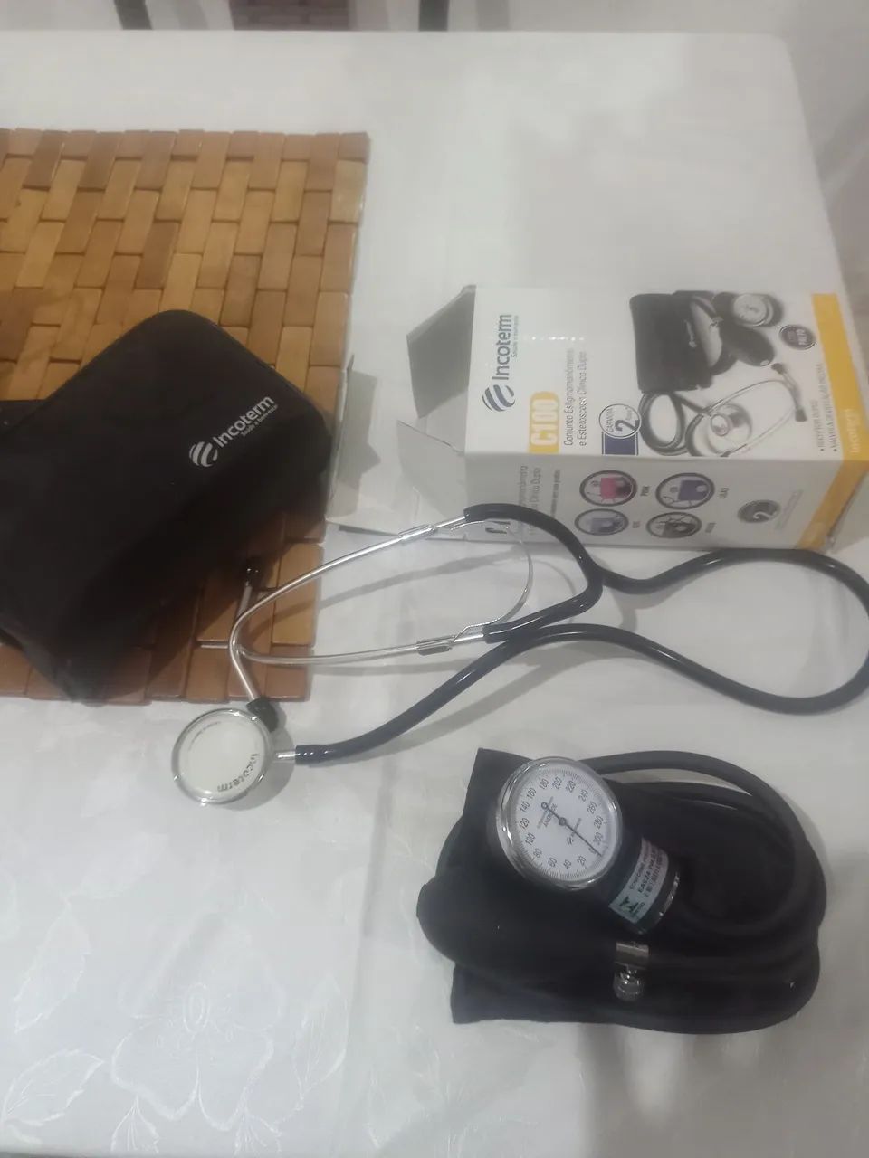 Kit Enfermagem Estetoscópio e manômetro - Foto 2