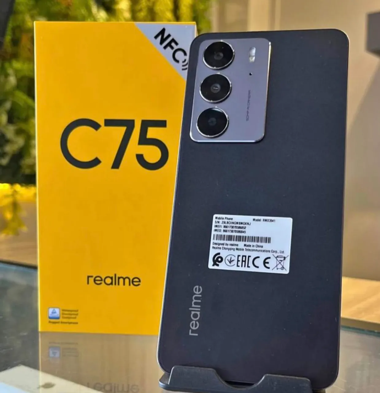 Telefone Novo Realme C75 256Gb/8Ram Black Novo lacrado+ Câmera de alta Resolução